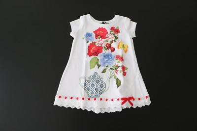 T-SHIRT MAGLIA BIANCO BAMBINA (TAGLIA: 5A CM110) ''MONNALISA'' 199606S8 (-50%)