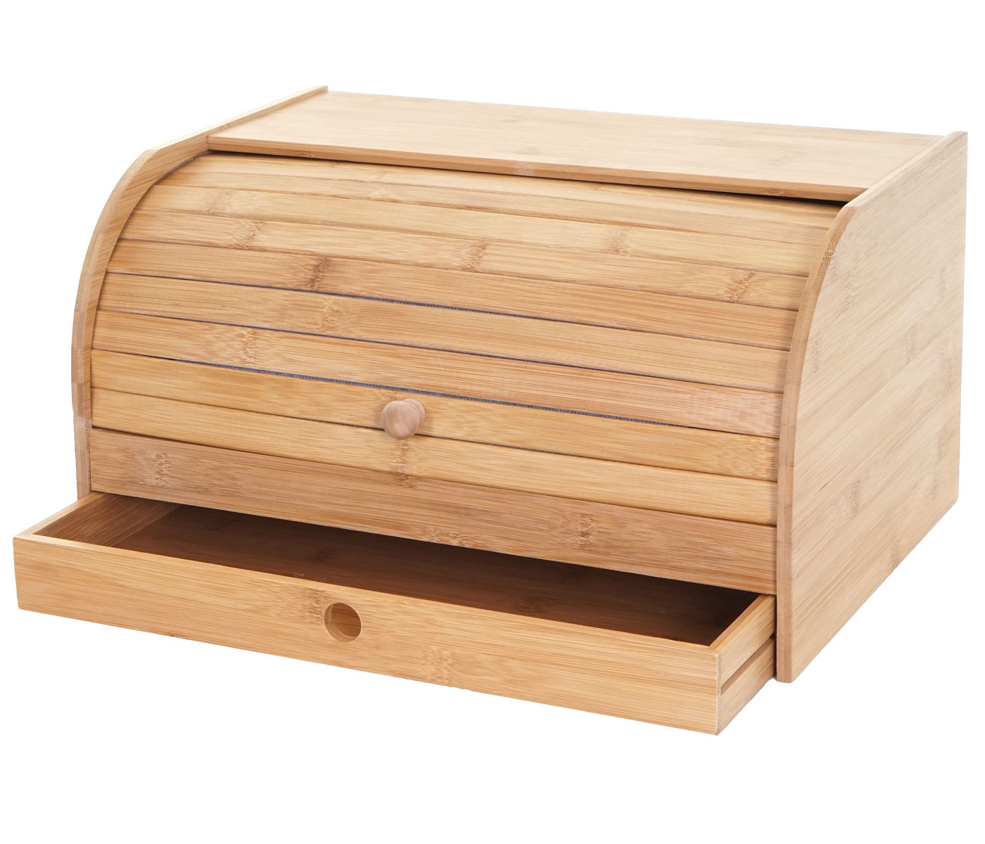 Kinghoff Brotkiste Kh-3208 – Stahl Mit Acryl-Deckel, 39,5x28x18,5 Cm, Platzsparend Mit Rollverschluss