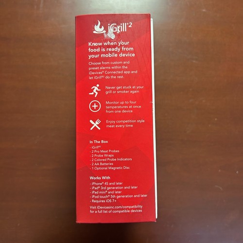 iDevices iGrill 2 Bluetooth Connected Thermometer New Open Box Grill Smoker - Picture 6 of 9