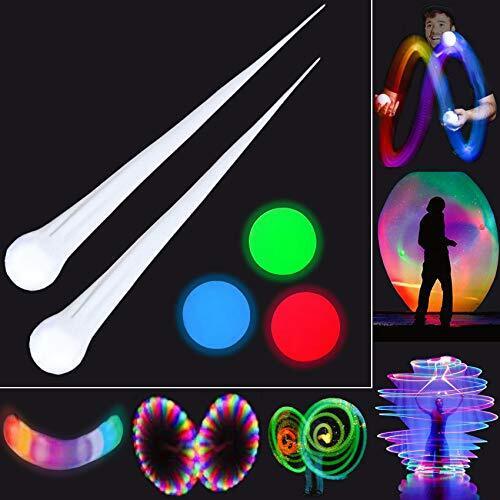 TSKX LED Juggling Balls Juggling in the Dark LED Poi Balls Sock Poi Balls-A Pair - Picture 1 of 7