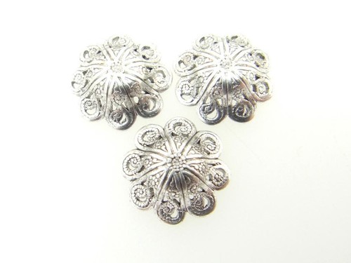 Filigree Element Style 2 Fits 11mm & 12mm Empty Chain 12 Pcs - Choose Finish - Picture 4 of 4