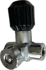 Brass-plated valve with bleed fitting Nitrogen  Oxygen 6000 psi working pressure