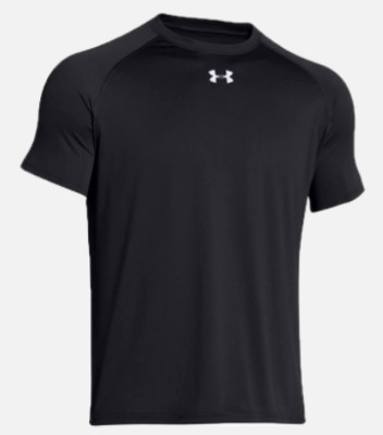 Under Armour Mens Locker Short Sleeve T-Shirts - Black - Large - [1268471-001]