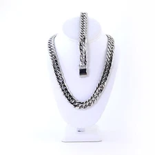 ANTI-TARNISH SOLID STAINLESS STEEL THICK MIAMI CUBAN CHAIN BRACELET 16MM 36''