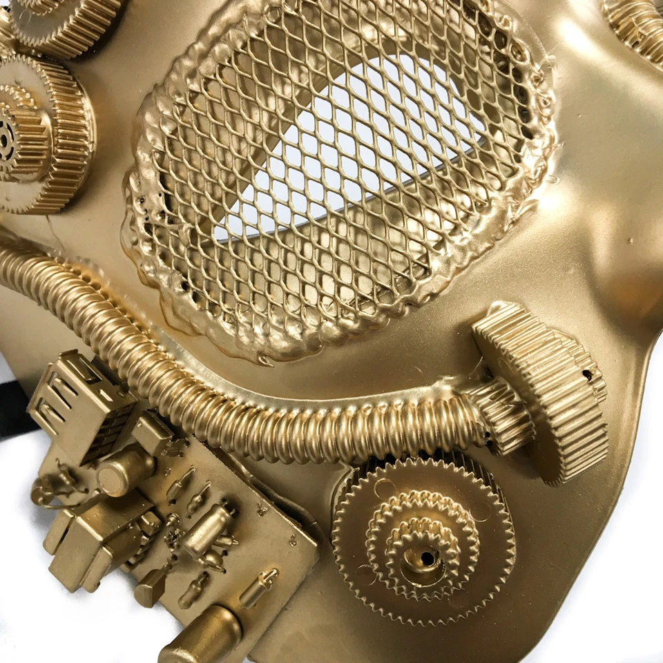 ALL Gold Steam Punk  Phatom Opera Theatre Mardi Gras Masquerade Mask! - Image 3 of 4