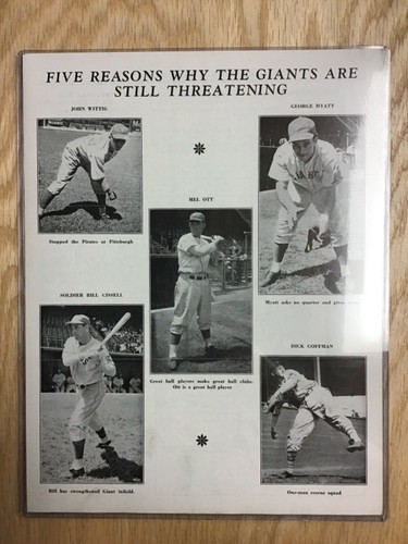 1938 New York Giants Jottings Volume III No. 6 September 6th - Bild 2 von 2