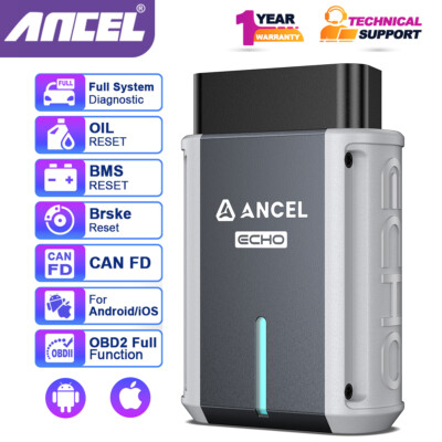 ANCEL ECHO Bidirectional Car Diagnostic Scan Tool All Software Free OBD2 Scanner