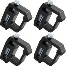 4 PCS Clamps Truck Caps Topper Camper Shell Mounting Heavy Duty Aluminum Black