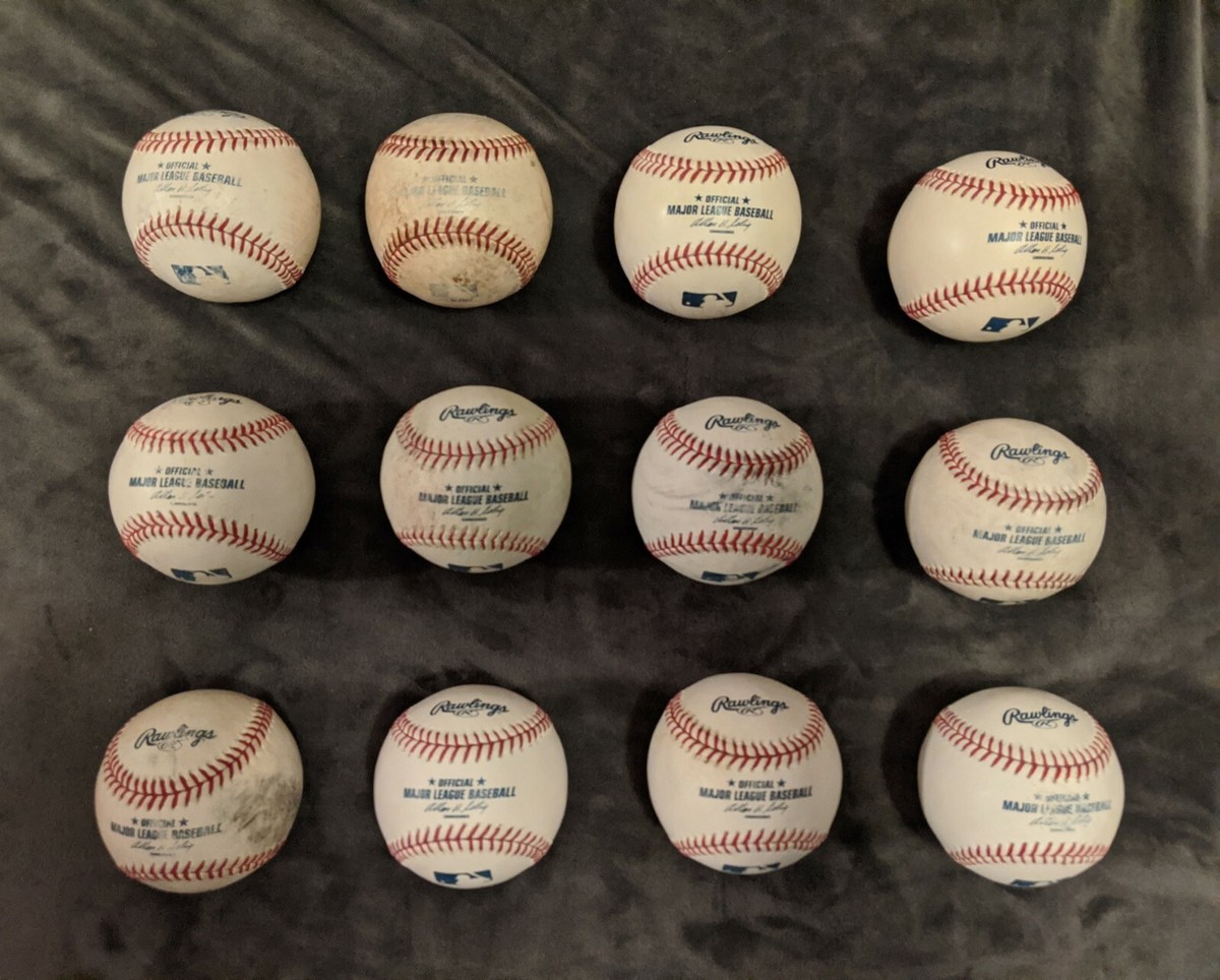 12 Assorted Game Used Batting Practice MLB Rawlings Major League