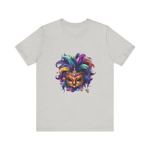 Mardi Gras T-Shirt, Festive Mask Tee, Colorful Carnival Shirt, Party Top, Unisex - Picture 26 of 53