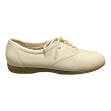 Easy Spirit Motion Anti Gravity Oxford Tennis Shoes Womens M White Tan Leather