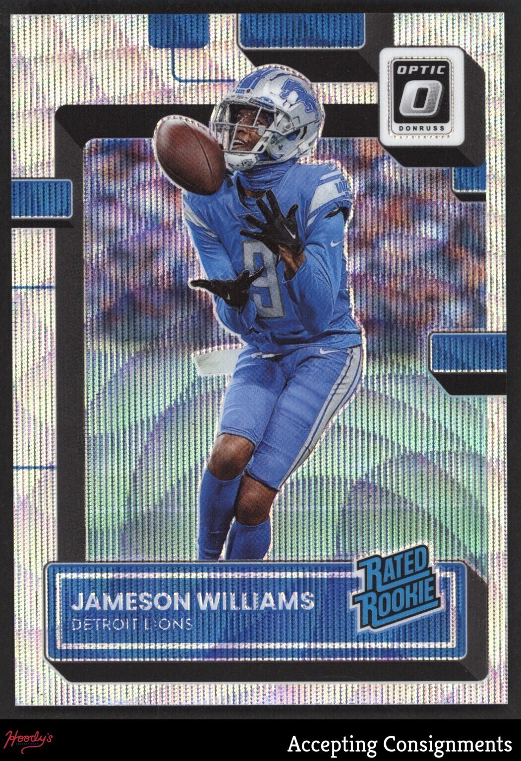 2022 Donruss Optic Wave #208 Jameson Williams LIONS RATED ROOKIE RC 140/300