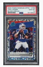 2020 🏈 PSA-10 - Jake Fromm Silver Circles Prizm #/125 Donruss Optic #155 RC
