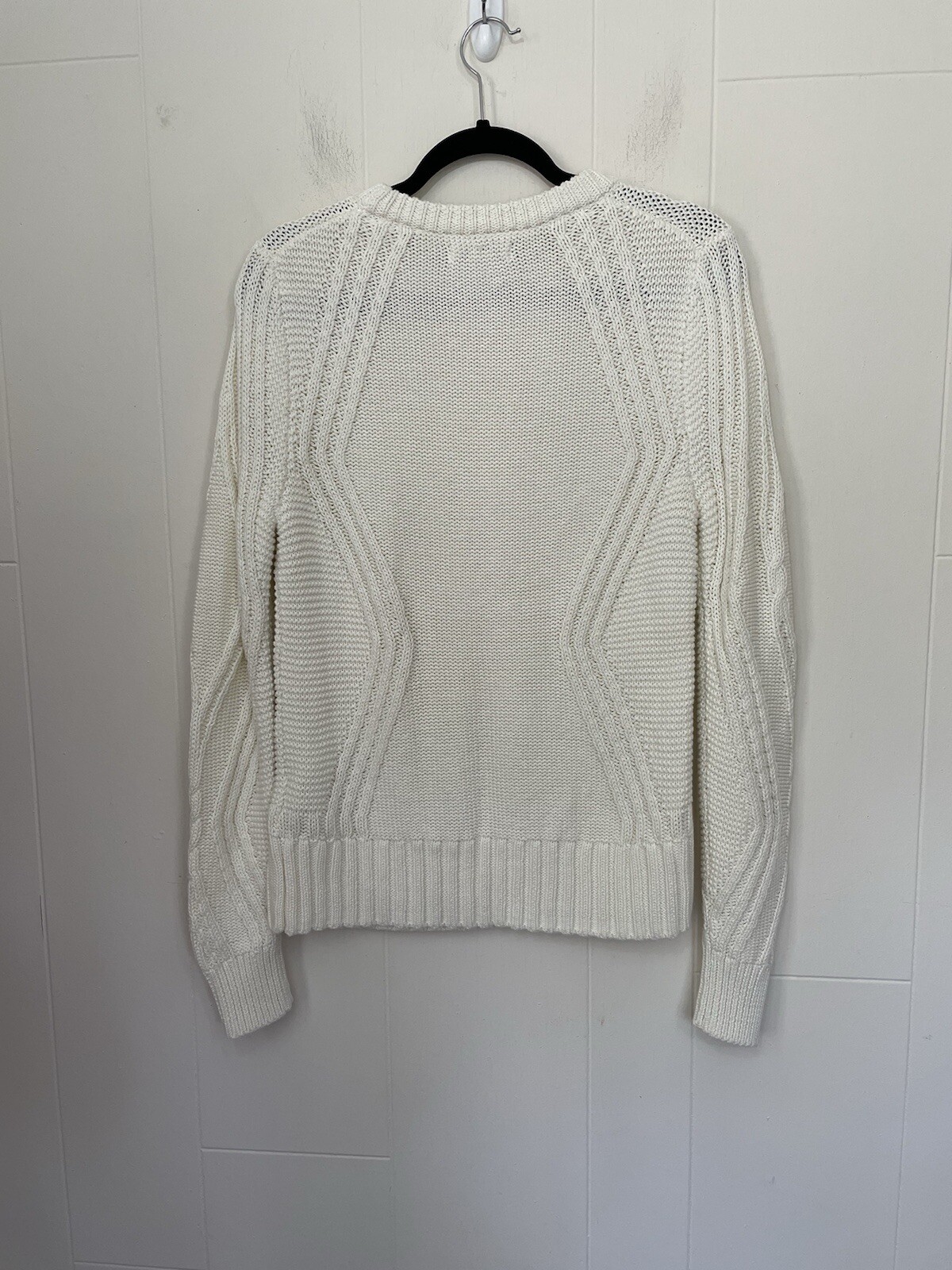 Amazon Essentials Cable Knit Sweater Ivory Cotton… - image 2