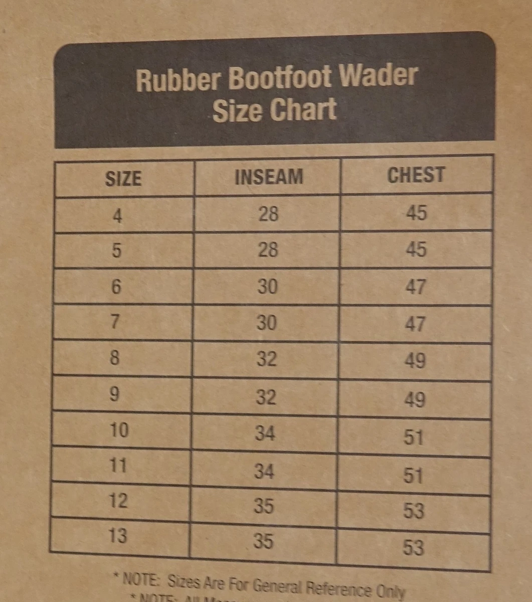 Magellan Sportswear brown Rubber Chest Bootfoot Wader size 6 eBay