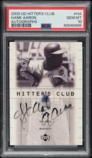 2000 UPPER DECK HITTER'S CLUB AUTO HA HANK AARON SP EXCH PSA 10 GEM MINT LOW POP