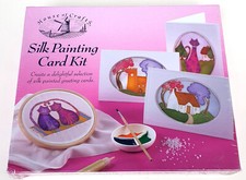 Silk Painting Card Kit, Seidenmalerei Grußkarten Set, House of Crafts, NEU OVP!