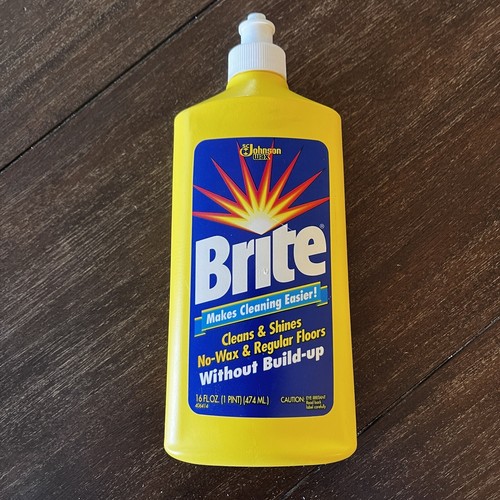 ONE Vintage 1990’s Brite Floor Cleaner 16 oz SC Johnson Wax For No Wax