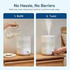 Humidifiers Top Fill for Bedroom, 2.5L Tank for Large Room Quiet Cool Mist Air