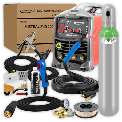 Weldman MISTRAL MIG MAG 200 Schweißgerät 200amp FLUX TIG SCHWEISSKIT