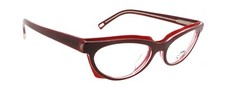 New Authentic Eye'DC V841 013 90s France Vintage Red Plastic Cat Eye Eyeglasses