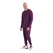 SAXX Plum 3SIX Five 2 PC LOUNGE SET Jogger Pants & CREW L/S SHIRT Mens LARGE NEW