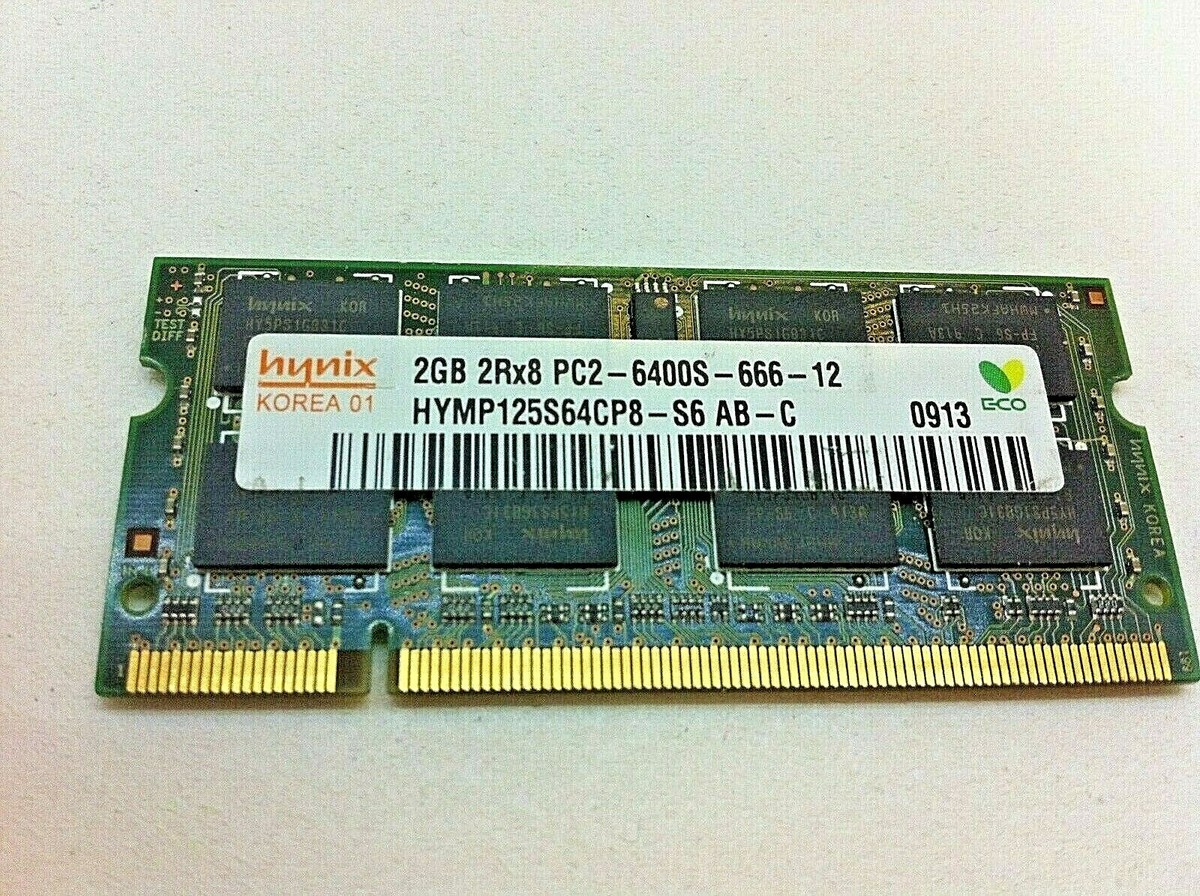 Hynix 2GB 2Rx8 PC2-6400S-666-12 HYMP125S64CP8-S6 Dell HP Toshiba