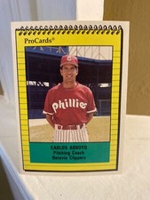 Carlos Arroyo 1991 Batavia Clippers (Phillies) Minor League Pro Card