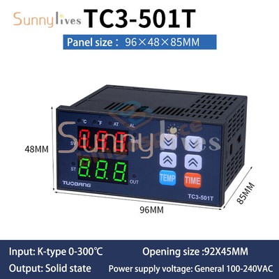 TC3-401/501/701 Digital Temperature Controller Multi-functional Temperature Time