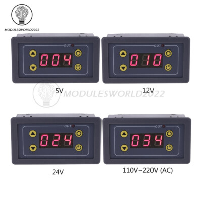 Delay Time Relay Module Timing Delay Cycle Switch Timer 5V 12V 24V 110V-220V