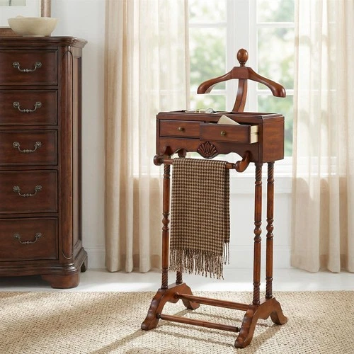 Butler Specialty Company Petrov Wood Valet Stand - Cherry Brown - Picture 2 of 2