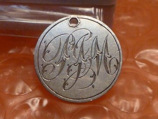 LOVE Token 'GPM' Engraved Victoria 6 Pence Silver Coin #2