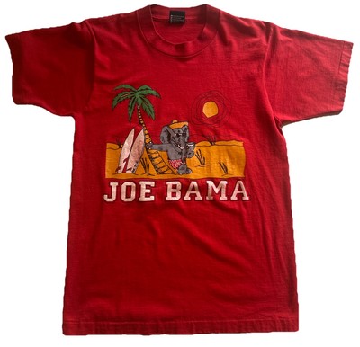 Vintage 1989 Screen Stars Best Joe Bama Red Single Stitch T-Shirt Size Medium