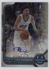 2021-22 Bowman U Chrome Prospect Refractor Trey Alexander #BCPA-TA Auto 0rd2