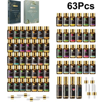 MAYJAM Ätherische Öle Set 63Pcs Naturrein Aromatherapie Öl Duftöl für Diffuser