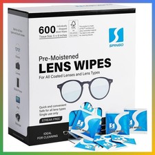 600 Count Lens Wipes Eyeglasses Cleaner Phone Screen Optical Lenses Streak-Free