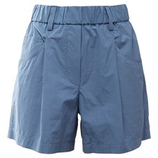 Brunello Cucinelli Monili-Embellished Shorts In Cotton Women Light Blue Size 4