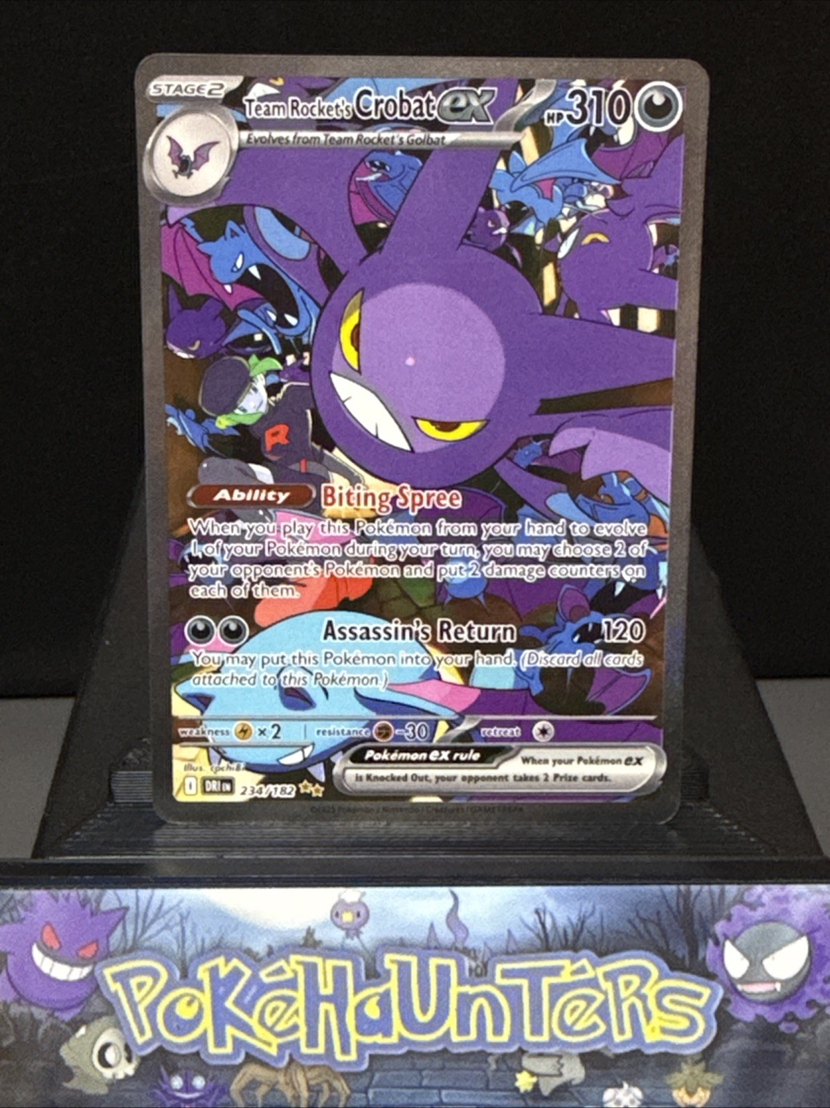 Pokemon Card Team Rocket's Crobat ex 234/182 Destined Rivals S.I.R NM