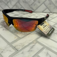 NWT Foster Grant All Terrain Sunglasses AT 2001 BLK RED MIR POL Black Frames