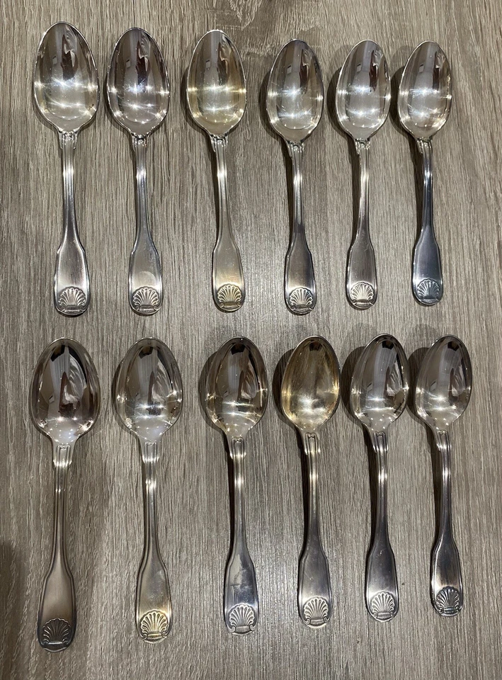 Ménagère 37 Couverts CHRISTOFLE France ancienne Métal Argenté Vendome Coquille - Photo 2/4