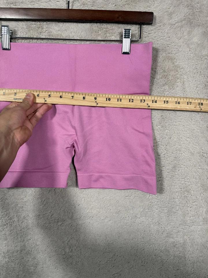 SET ACTIVE Pantalones Cortos Mujer Medio Rosa Sin Costuras Cintura Alta Motociclista Compresión Foto 2 de 4