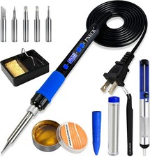 Soldering Iron Kit, 80W Pen with Adjustable Temperature, BLUE