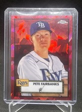 2021 Pete Fairbanks Topps Chrome Platinum Anniversary Red Refractor /100 #409