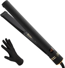 Hot Tools Pro Artist  Black and Gold 1 Inch Ionic Flat Iron  NEW OPEN BOX