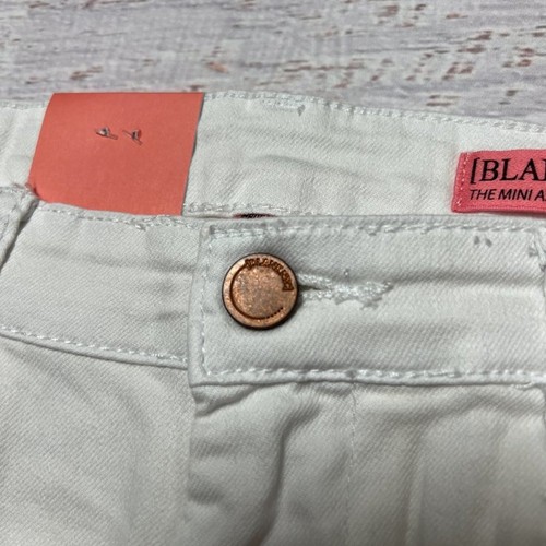 NWT Blank NYC The Mini Astor Lenox Cut-Off Jean Short Girls 12 White Denim NEW - Picture 4 of 9