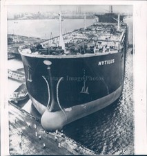 1969 Military Mytilus Osaka Japan Wind Grounds Tanker Hitachi Vintage Photo 8x9