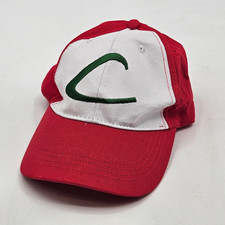 Vintage Pokemon Hat Trainer Catcher Ash Ketchum Baseball Cap Strapback Red White