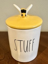 Rae Dunn Bumble Bee Jar “Stuff” Canister w/Lid Artisan Collection By Magenta
