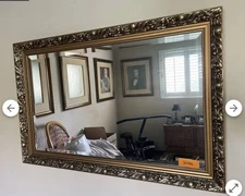 Ornate Gold Toned Baroque/Victorian Style Wall Mirror