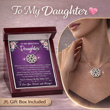 To My Daughter Magnetic Heart Necklace Jewelry Gift From Mom Dad, Daughter Gift